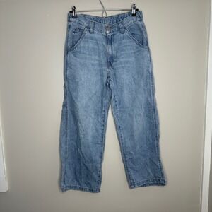 Levi's Women's Baggy Carpenter Featherweight Jeans Light Wash Denim‎ Size 28